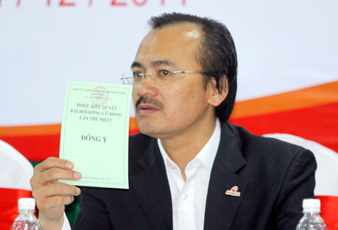 Ông bầu Võ Quốc Thắng. Ảnh: Quang Minh