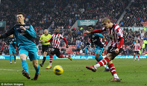 James McClean giúp Sunderland dẫn trước phút 68 James McClean giúp Sunderland dẫn trước phút 68