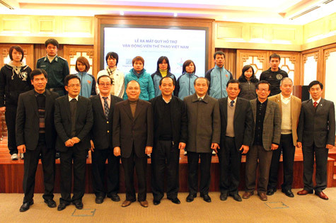 Quỹ hỗ trợ VĐV Thể thao Việt Nam chính thức ra mắt. Ảnh: Quang Minh