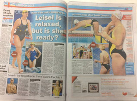 Tờ báo bôi nhọ kình ngư Leisel Jones. Tờ báo bôi nhọ kình ngư Leisel Jones.