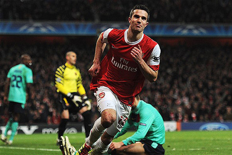 Van Persie đã ghi 132 bàn thắng cho Arsenal.