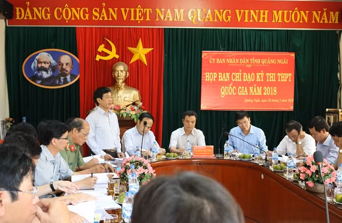 Họp ban chỉ đạo thi quốc gia năm 2018 (Ảnh: tác giả cung cấp).