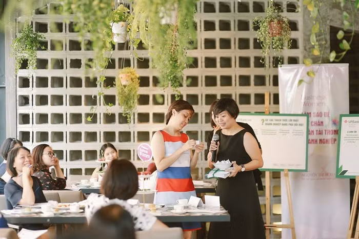 Một hội thảo bàn về quản trị nhân sự dành cho nữ chủ doanh nhân do VPBank tổ chức năm 2017.