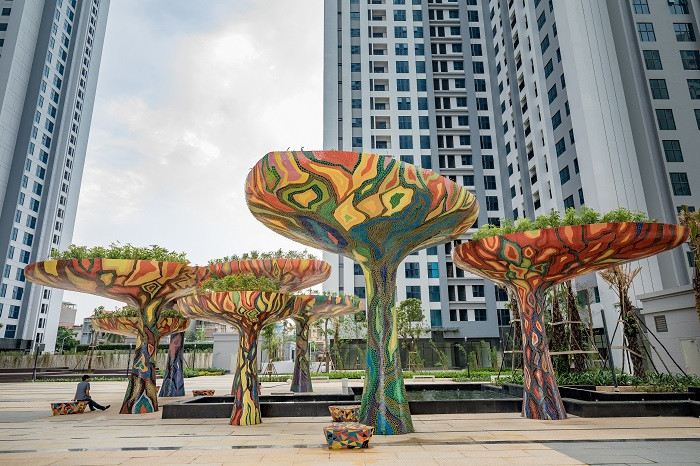 Quảng trường hiện đại của khu đô thị TNR GoldMark City.