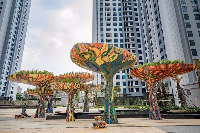 Quảng trường hiện đại của khu đô thị TNR GoldMark City.