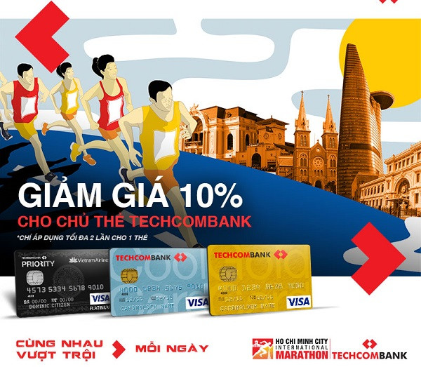 Giảm giá 10% cho chủ thẻ Techcombank. Giảm giá 10% cho chủ thẻ Techcombank.