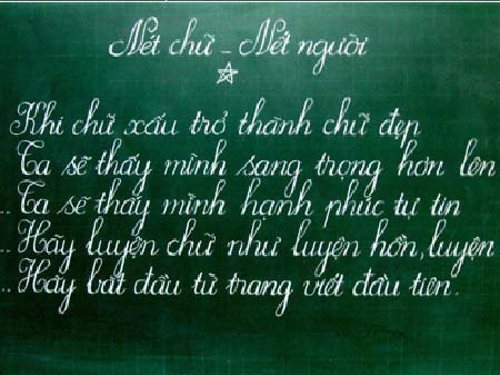 Người xưa đã nói "nét chữ, nết người"