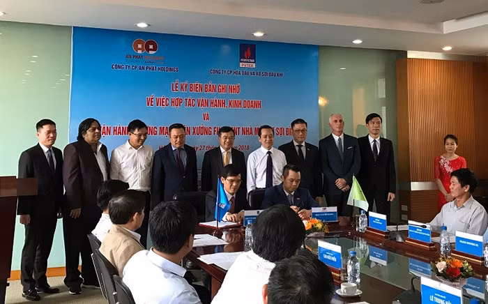 PVTEX và Tập đoàn An Phát ký kết hợp tác. ảnh: Ngọc Quang.