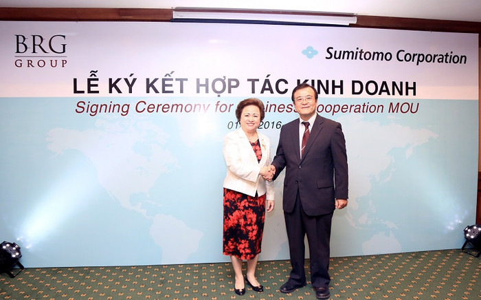 Bà Nguyễn Thị Nga - Chủ tịch Tập đoàn BRG và ông Masao Sekiuchi – Tổng giám đốc điều hành cấp cao của Sumitomo Corporation Asia & Oceania. Bà Nguyễn Thị Nga - Chủ tịch Tập đoàn BRG và ông Masao Sekiuchi – Tổng giám đốc điều hành cấp cao của Sumitomo Corporation Asia & Oceania.