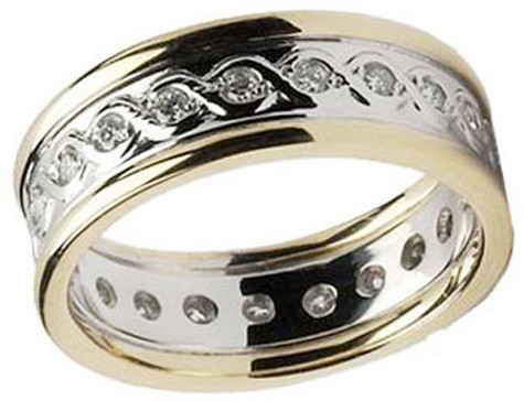 Nhẫn cưới cho nam mang họa tiết nút thắt Celtic dạng đơn giản