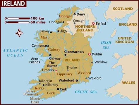 Bản đồ Ireland Bản đồ Ireland