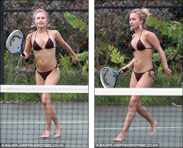 Chơi chán bóng rổ, Hayden Panettiere chuyển sang chơi tennis