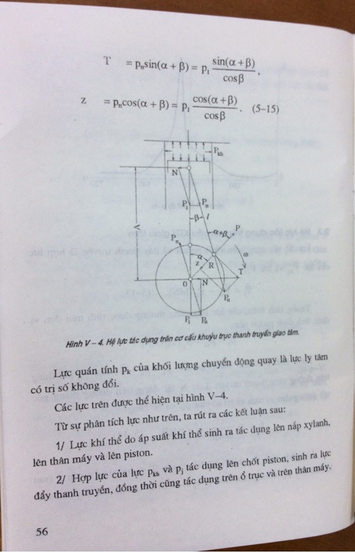 Trang 56 cuốn sách "Động cơ đốt trong" của nhà xuất bản ĐẠI HỌC SƯ PHẠM năm 2003 tác giả là Hoàng Minh Tác. Ảnh: Lại Bá Ất