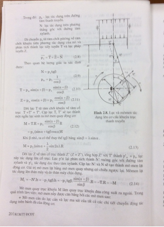 Trang 20 Sách "Kết cấu và tính toán động cơ đốt trong". Ảnh: Lại Bá Ất