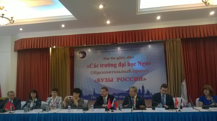 Họp báo giai đoạn 3 dự án giáo dục “Các trường đại học Nga”. Ảnh: Thùy Linh Họp báo giai đoạn 3 dự án giáo dục “Các trường đại học Nga”. Ảnh: Thùy Linh