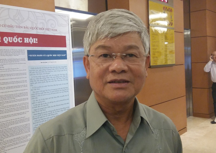 Đại biểu Nguyễn Anh Sơn (đoàn Nam Định) cho rằng, Quốc hội chỉ dành 2,5 ngày chất vấn các thành viên Chính phủ là quá ít, nên chất lượng chưa cao. ảnh: Ngọc Quang.