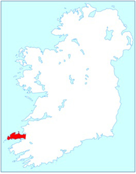 Vị trí bán đảo Dingle trên bản đồ Ireland Vị trí bán đảo Dingle trên bản đồ Ireland