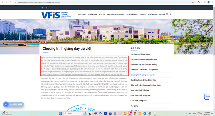 Ảnh chụp màn hình ngày 25/9/2024.