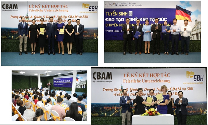 Trường Đào tạo quản lý doanh nghiệp (CBAM) cam kết chuẩn đào tạo nghề và tiếng cho các học viên. Sau đào tạo, học viên được làm việc lâu dài và có cơ hội rất lớn định cư tại Đức. Trường Đào tạo quản lý doanh nghiệp (CBAM) cam kết chuẩn đào tạo nghề và tiếng cho các học viên. Sau đào tạo, học viên được làm việc lâu dài và có cơ hội rất lớn định cư tại Đức.
