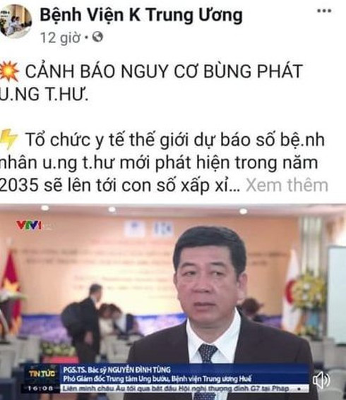 Phó Giáo sư Nguyễn Đình Tùng – Phó Giám đốc Trung tâm Ung bướu, Bệnh viện Trung ương Huế liên tục bị lợi dụng hình ảnh trái phép. Phó Giáo sư Nguyễn Đình Tùng – Phó Giám đốc Trung tâm Ung bướu, Bệnh viện Trung ương Huế liên tục bị lợi dụng hình ảnh trái phép.