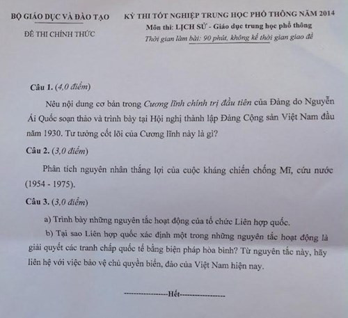 TS Trịnh Ngọc Thạch cho rằng, với cách dạy hiện nay mà ra đề thi như ý b câu 3 là làm khó cho thí sinh, vì các em không đủ kiến thức để làm bài. TS Trịnh Ngọc Thạch cho rằng, với cách dạy hiện nay mà ra đề thi như ý b câu 3 là làm khó cho thí sinh, vì các em không đủ kiến thức để làm bài.