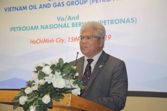 Ông Maliki Kamal Yasin, Phó Tổng giám đốc Petronas phát biểu.