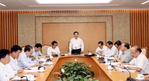Phó Thủ tướng Vương Đình Huệ chủ trì một phiên họp của Tổ công tác của Chính phủ chỉ đạo đẩy nhanh tiến độ giải ngân vốn đầu tư công.