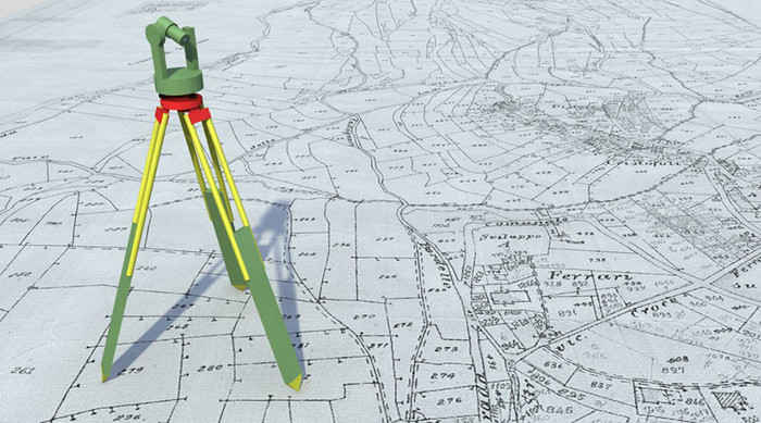 Đo đạc, trích lục địa chính. Ảnh: An Thịnh.