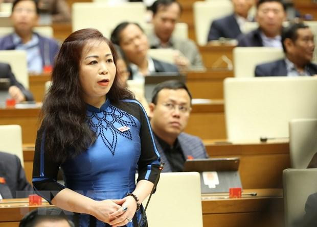 Đại biểu Quốc hội thành phố Hà Nội Vũ Thị Lưu Mai phát biểu. (Ảnh: Dương Giang/TTXVN) Đại biểu Quốc hội thành phố Hà Nội Vũ Thị Lưu Mai phát biểu. (Ảnh: Dương Giang/TTXVN)