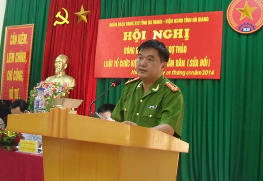 Ông Hầu Văn Lý - Giám đốc Công an tỉnh Hà Giang. ảnh: vks hà giang. Ông Hầu Văn Lý - Giám đốc Công an tỉnh Hà Giang. ảnh: vks hà giang.