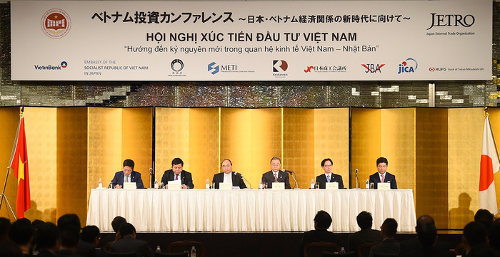 Thủ tướng dự Hội nghị xúc tiến đầu tư Việt Nam: "Hướng đến kỷ nguyên mới trong quan hệ kinh tế Việt Nam - Nhật Bản". ảnh: VGP. Thủ tướng dự Hội nghị xúc tiến đầu tư Việt Nam: "Hướng đến kỷ nguyên mới trong quan hệ kinh tế Việt Nam - Nhật Bản". ảnh: VGP.