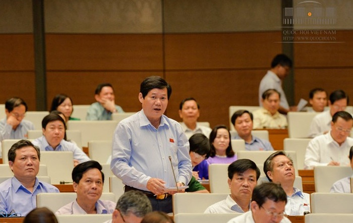 Đại biểu Quốc hội Lê Công Nhường (đoàn Bình Định). ảnh: Trung tâm thông tin Quốc hội.