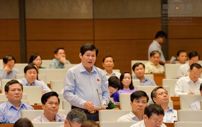 Đại biểu Quốc hội Lê Công Nhường (đoàn Bình Định). ảnh: Trung tâm thông tin Quốc hội.