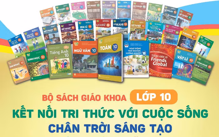 Sách giáo khoa lớp 10 Bộ Kết nối tri thức với cuộc sống và Chân trời sáng tạo của Nhà xuất bản Giáo dục Việt Nam do Công ty cổ phần Sách và Thiết bị Giáo dục miền Bắc chịu trách nhiệm cung ứng và phát hành. (Ảnh: website Công ty cổ phần Sách và Thiết bị Giáo dục miền Bắc).