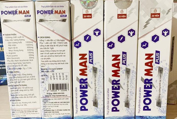 Nhiều website vi phạm quảng cáo sản phẩm PowerMan. ảnh: NH.