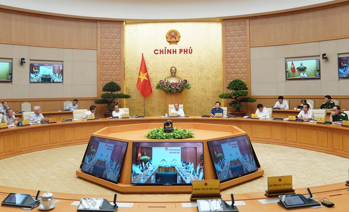 Thường trực Chính phủ họp bàn giải pháp phòng chống Covid-19. ảnh: VGP. Thường trực Chính phủ họp bàn giải pháp phòng chống Covid-19. ảnh: VGP.