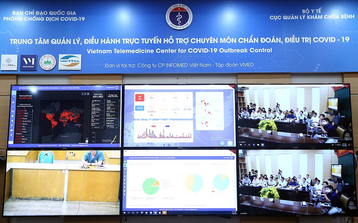 Cuộc họp được kết nối trực tuyến tới nhiều điểm cầu. Cuộc họp được kết nối trực tuyến tới nhiều điểm cầu.