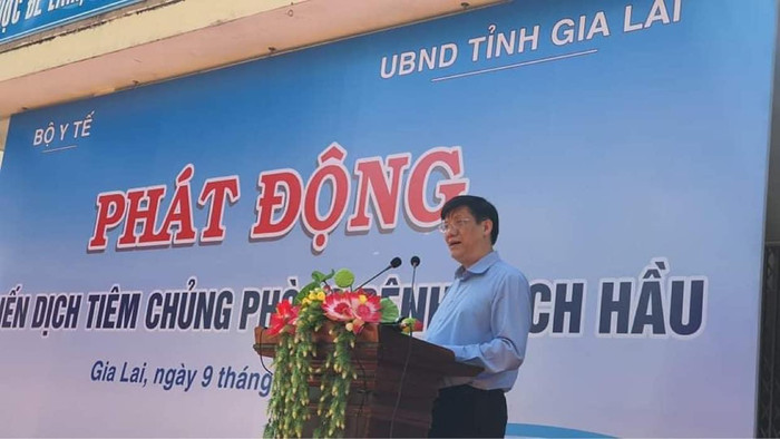 Giáo sư Nguyễn Thanh Long phát biểu tại lễ phát động. ảnh: TD. Giáo sư Nguyễn Thanh Long phát biểu tại lễ phát động. ảnh: TD.