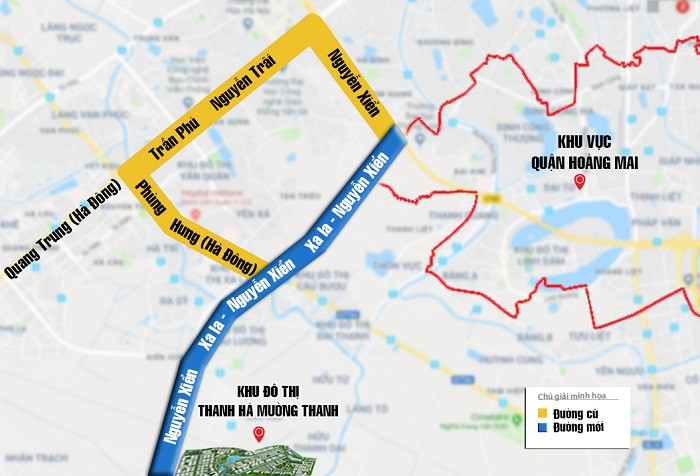 Tuyến đường Nguyễn Xiển – Xa La đi vào hoạt động sẽ rút ngắn đáng kể thời gian di chuyển từ các Quận Thanh Xuân, quận Hoàng Mai tới khu đô thị Thanh Hà – Mường Thanh (giảm được khoảng 20 phút di chuyển) và sẽ giúp giảm tải ùn tắc giao thông cho cung đường Phùng Hưng và Trần Phú - Nguyễn Trãi. Tuyến đường Nguyễn Xiển – Xa La đi vào hoạt động sẽ rút ngắn đáng kể thời gian di chuyển từ các Quận Thanh Xuân, quận Hoàng Mai tới khu đô thị Thanh Hà – Mường Thanh (giảm được khoảng 20 phút di chuyển) và sẽ giúp giảm tải ùn tắc giao thông cho cung đường Phùng Hưng và Trần Phú - Nguyễn Trãi.