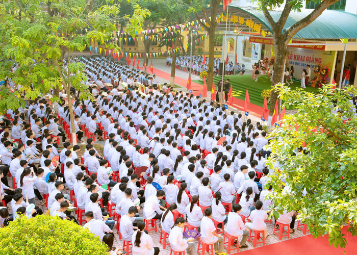 Học sinh Trường Trung học phổ thông Phương Sơn (tỉnh Bắc Giang) trong lễ khai giảng năm học 2024-2025. (Ảnh: website nhà trường) Học sinh Trường Trung học phổ thông Phương Sơn (tỉnh Bắc Giang) trong lễ khai giảng năm học 2024-2025. (Ảnh: website nhà trường)