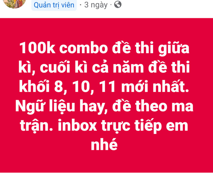 Rất khó tránh được bài mẫu, văn mẫu vì đề kiểm tra cũng đang được nhân bản (Ảnh chụp từ màn hình)