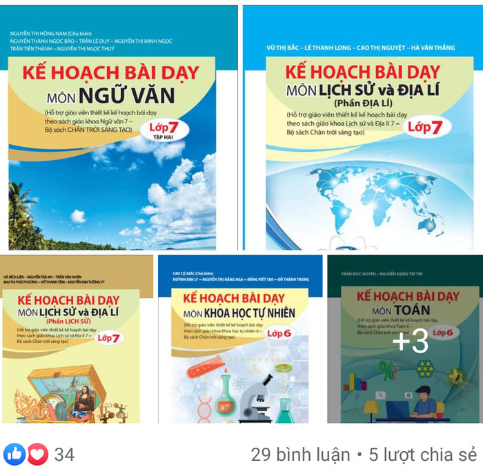 Rất nhiều sản phẩm ra đời nhằm phục vụ cho giáo viên và học sinh (Ảnh chụp từ màn hình facebook của giáo viên)