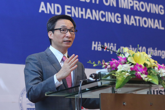 Phó Thủ tướng Vũ Đức Đam cho biết, Chính phủ kiên quyết và hết sức khẩn trương cải thiện môi trường kinh doanh. ảnh: VGP. Phó Thủ tướng Vũ Đức Đam cho biết, Chính phủ kiên quyết và hết sức khẩn trương cải thiện môi trường kinh doanh. ảnh: VGP.