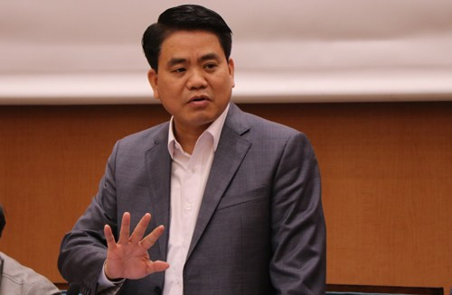 Ông Nguyễn Đức Chung đã có những phát biểu thẳng thắn, mạnh mẽ về vai trò của cán bộ đối với trật tự đô thị Hà Nội. ảnh: vnxpress.