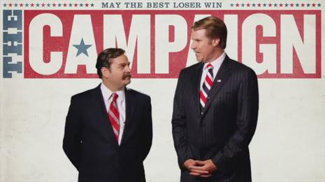 10. The Campaign Warner Bros đã tung ra trailer cùng poster đầu tiên cho The Campaign, bộ phim hài chính trị của đạo diễn Jay Roach, ra mắt vào ngày 10/08/2012. Will Ferrell và Zach Galifianakis đóng vai hai đối thủ chính trị cùng ganh đua chiếc ghế Thượng nghị sĩ Bắc Carolina. 10. The Campaign Warner Bros đã tung ra trailer cùng poster đầu tiên cho The Campaign, bộ phim hài chính trị của đạo diễn Jay Roach, ra mắt vào ngày 10/08/2012. Will Ferrell và Zach Galifianakis đóng vai hai đối thủ chính trị cùng ganh đua chiếc ghế Thượng nghị sĩ Bắc Carolina.