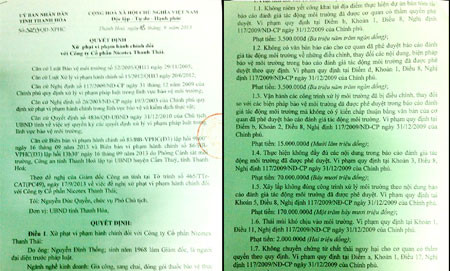 Quyết định xử phạt hành chính công ty Nicotex Thanh Thái Quyết định xử phạt hành chính công ty Nicotex Thanh Thái