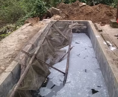 Các bể chứa chất thải tại nhà máy vẫn chưa đảm bảo độ an toàn