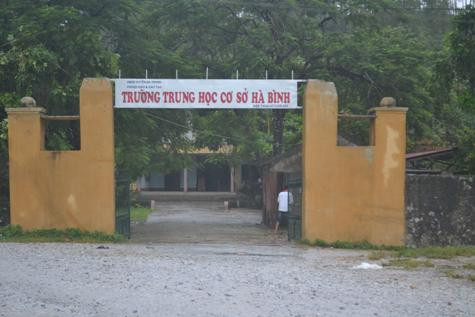 Trường THCS Hà Bình nơi cô H giảng dạy