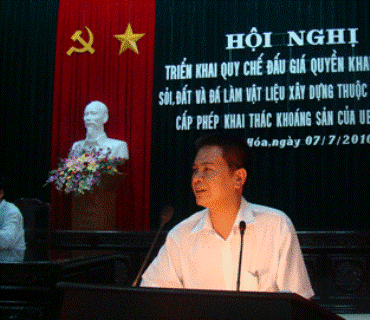 Ông Phùng Đình Ảnh, trưởng phòng quản lý tài nguyên khoáng sản