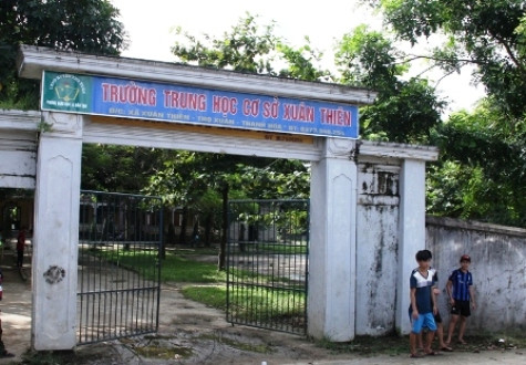 Trường THCS Xuân Thiên, nơi xảy ra sự việc Trường THCS Xuân Thiên, nơi xảy ra sự việc